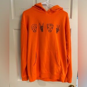 Dolan Twins Orange Hoodie never worn size medium
